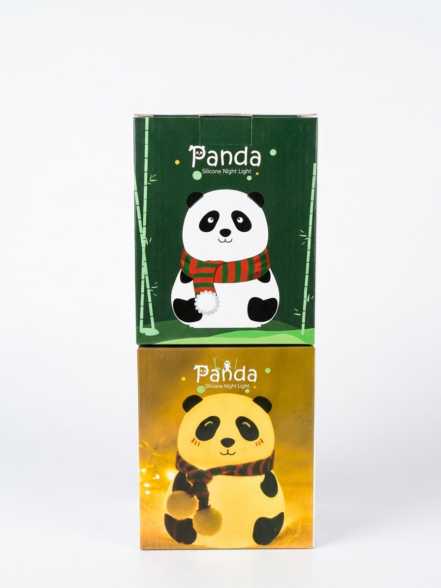 Mekano Silikonsko Noćno Svetlo za Decu – Panda sa Šalom