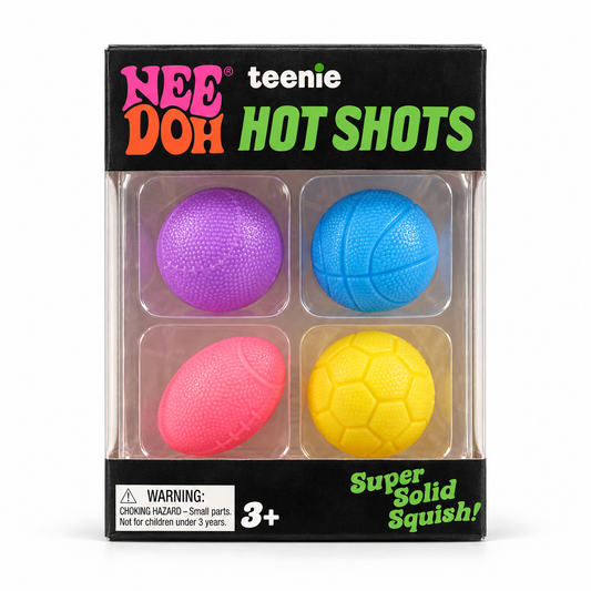 NeeDoh Teenie Hot Shots – set od 4 sportske loptice
