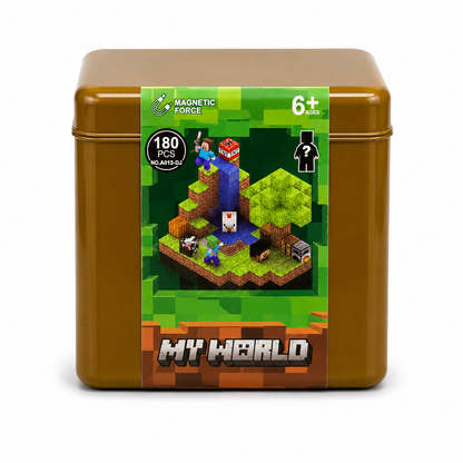 Magnetne Minecraft kockice u kutiji – 180 delova