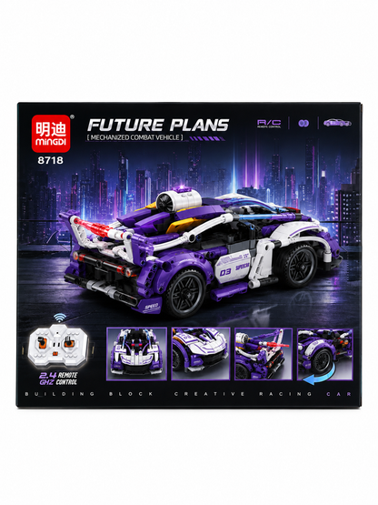 Remote-control brick sports car