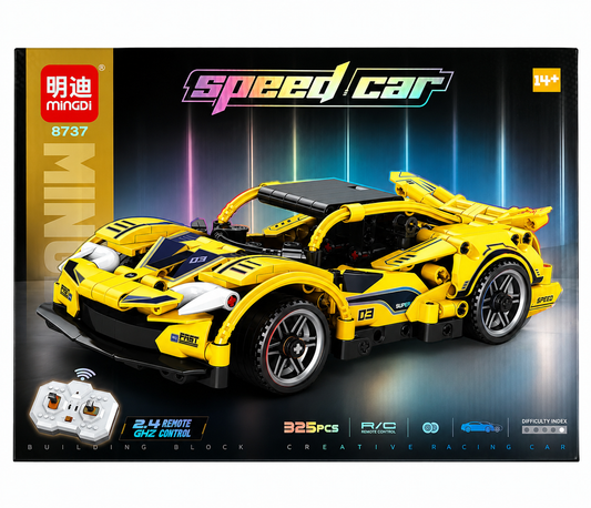 Remote-control brick sports car