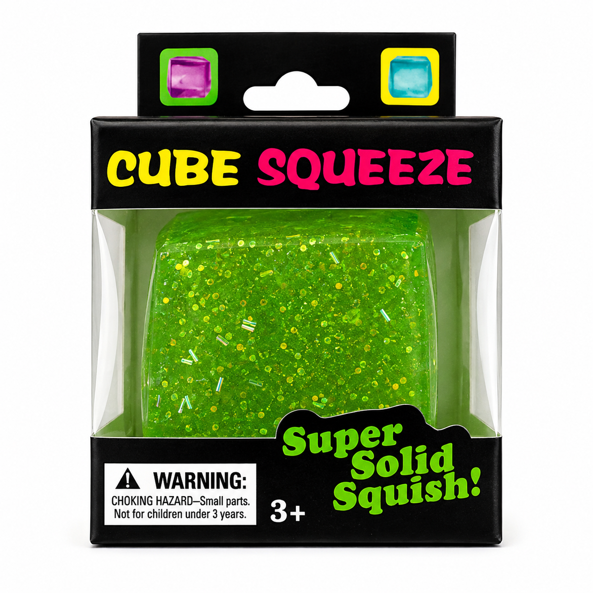 Green Glitter Cube Squishy
