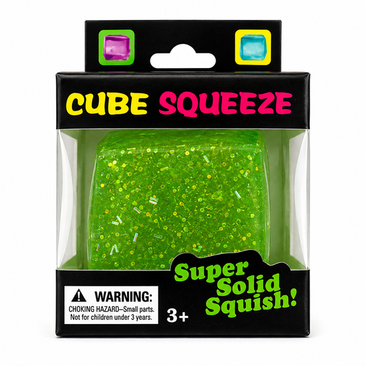 Green Glitter Cube Squishy