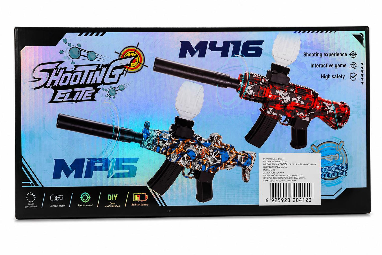 Električna puška na gel kuglice MP5