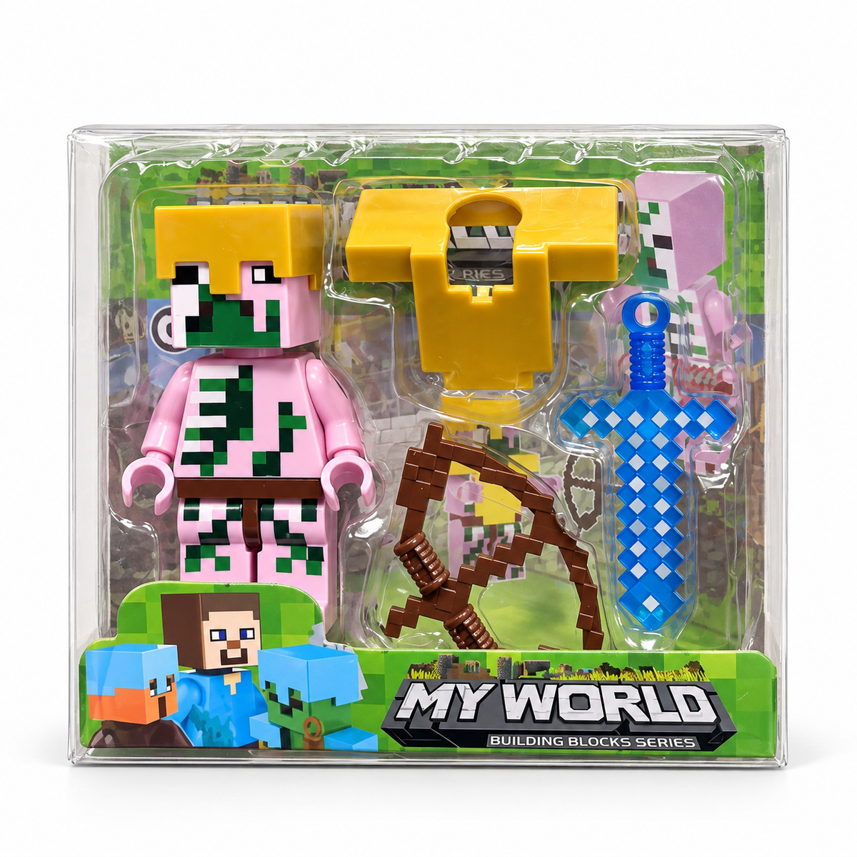 My World velika kockasta figura – set sa oklopom i oružjem