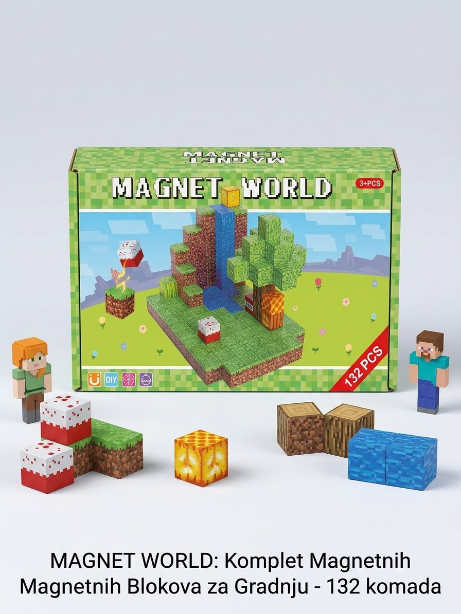 MAGNET WORLD – Set Magnetnih Blokova za Gradnju
