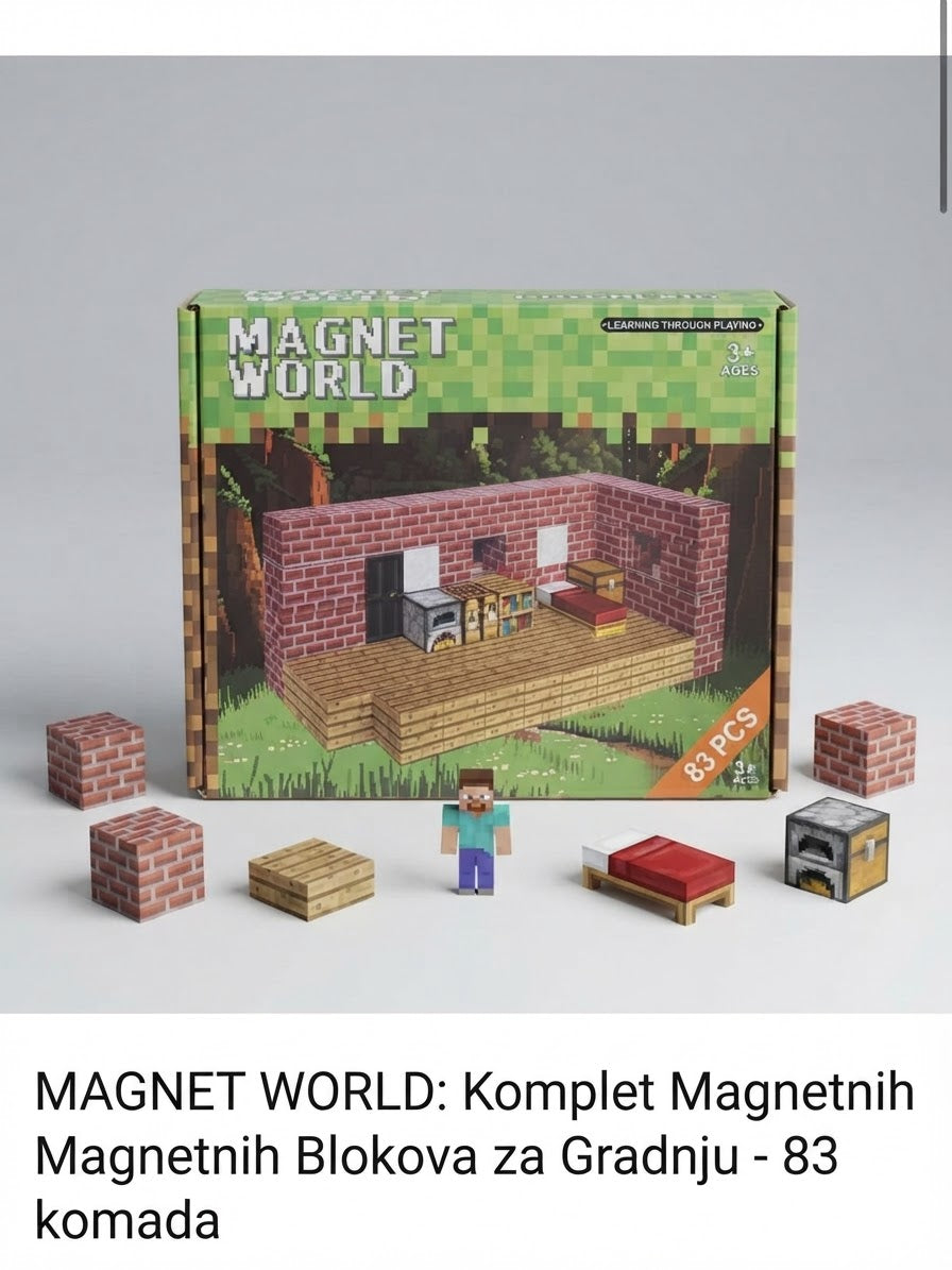 MAGNET WORLD – Set Magnetnih Blokova za Gradnju