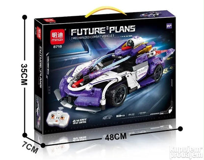 Remote-control brick sports car